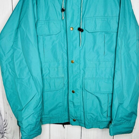 Vintage Cabelas Gore-Tex Hunting Jacket Mens Sz XL Teal Full Zip Utility Outdoor - Picture 3 of 9